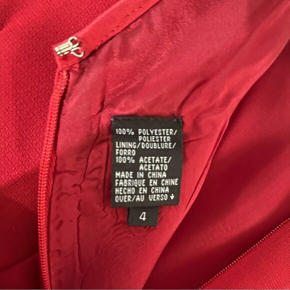 Liz Claiborne NIGHT Red Dress Size 4 - Picture 6 of 6